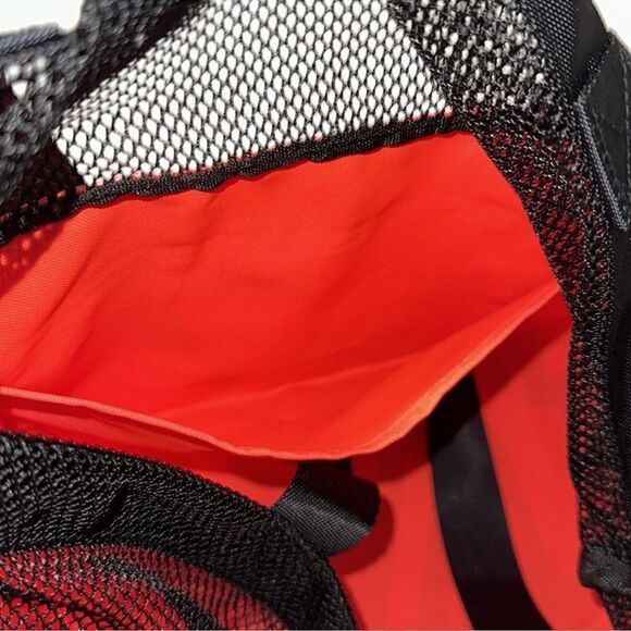 PINK Black Neon Coral Pink Canvas Mesh Tote Bag - Picture 6 of 8